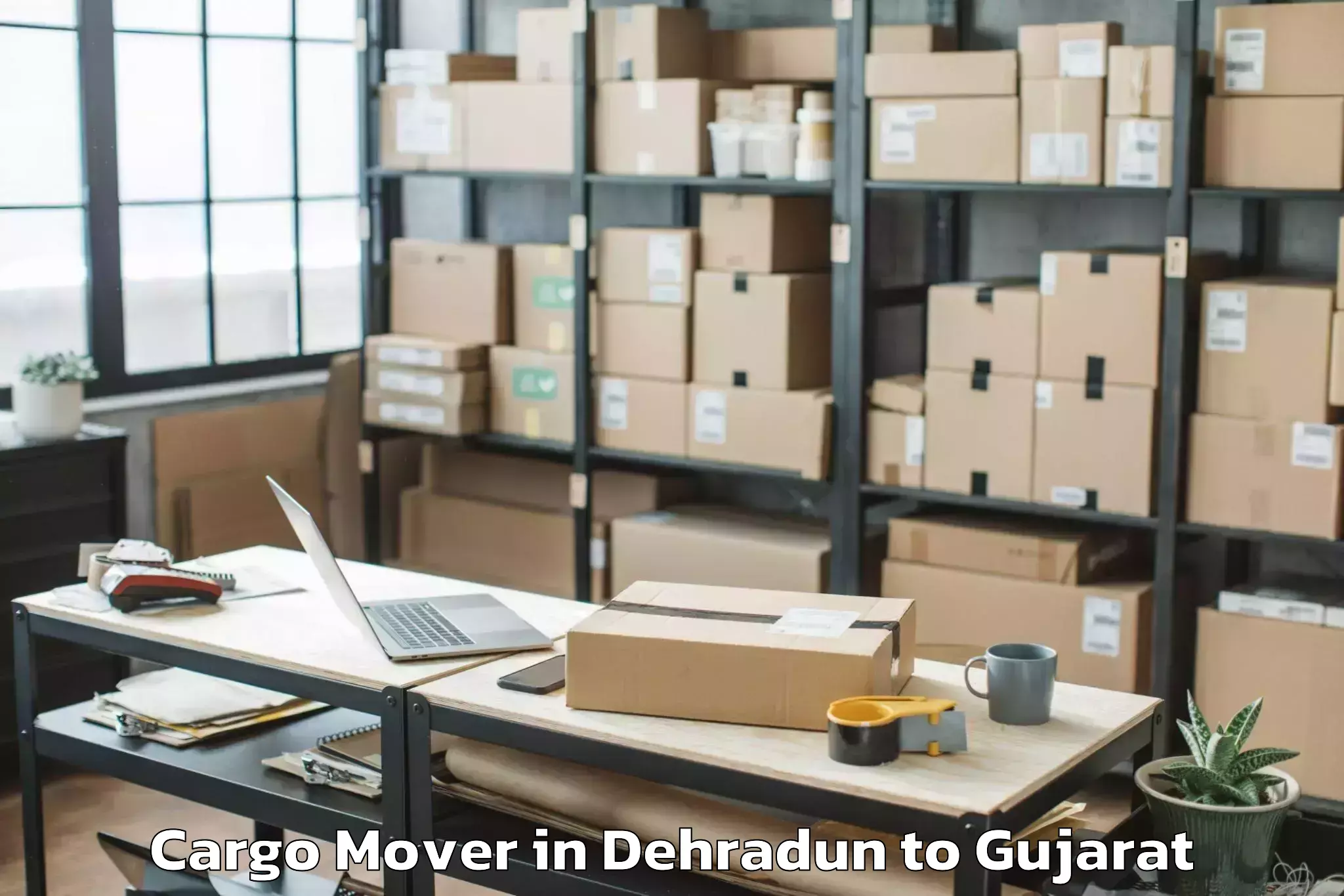 Easy Dehradun to Ahmedabad Airport Amd Cargo Mover Booking